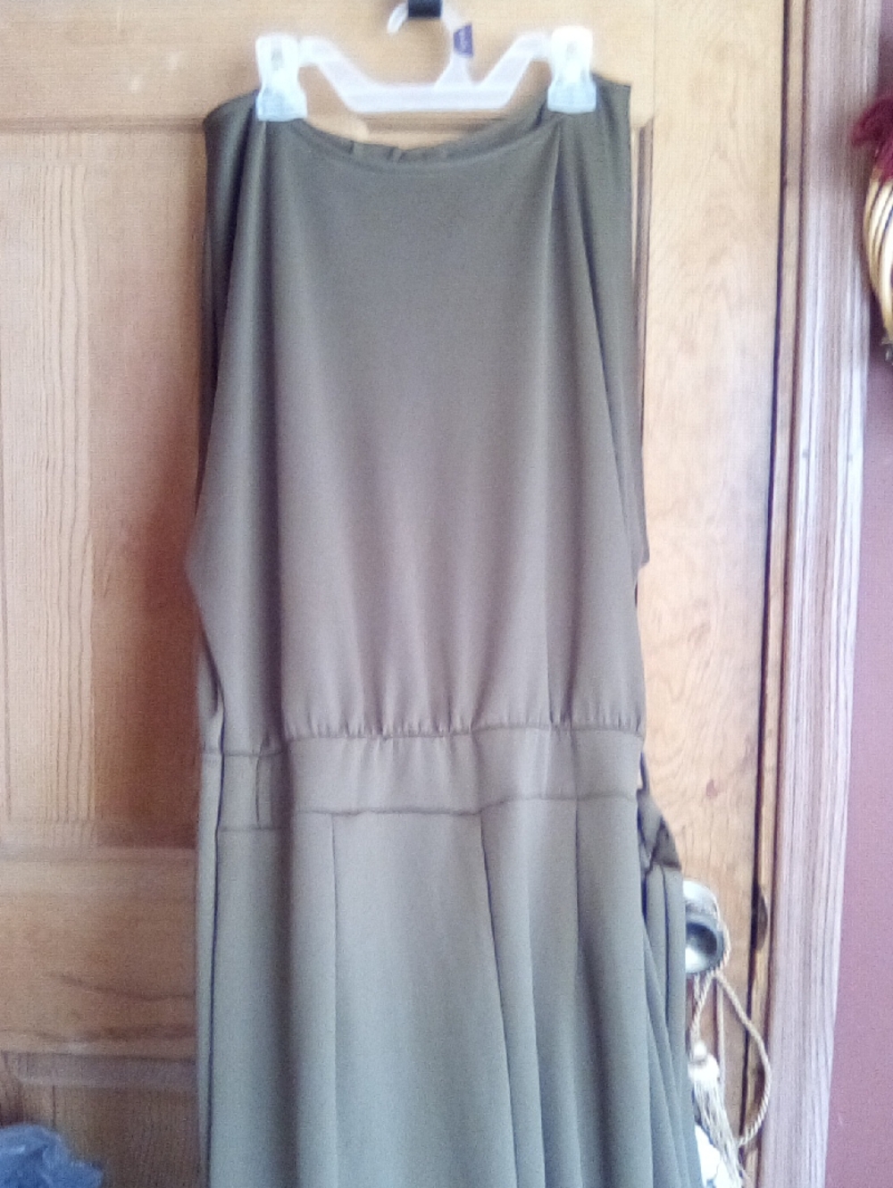 3/4 Sleeves Olive Green Jumpsuit Flowy